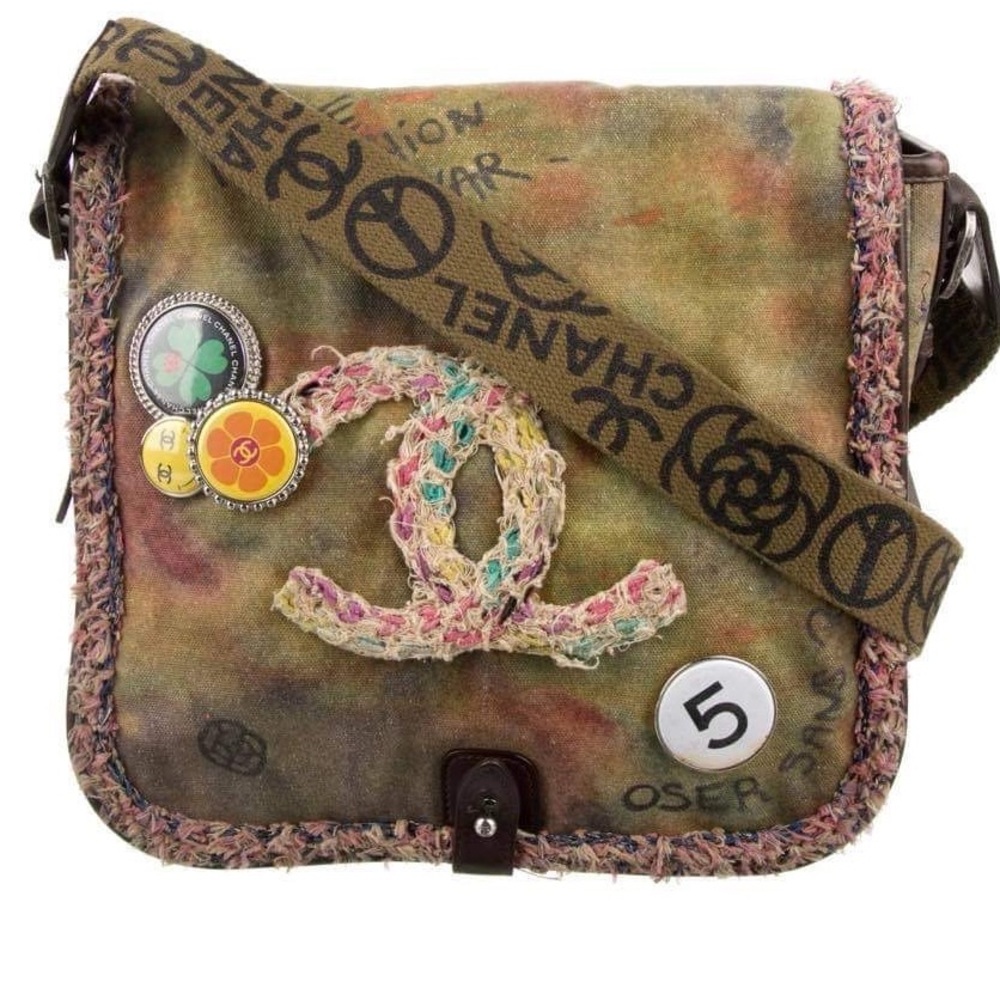 Chanel On the Pavement Graffiti Messenger Bag Runway- Limited Edition